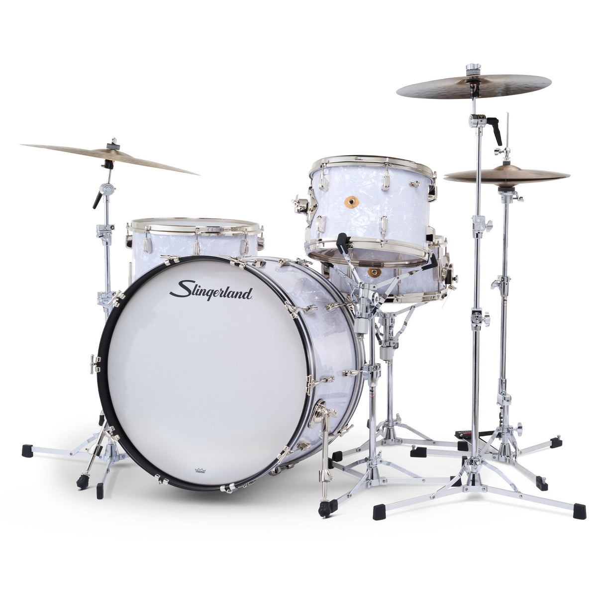 Slingerland 4-Piece Radio King Drum Kit - White Marine