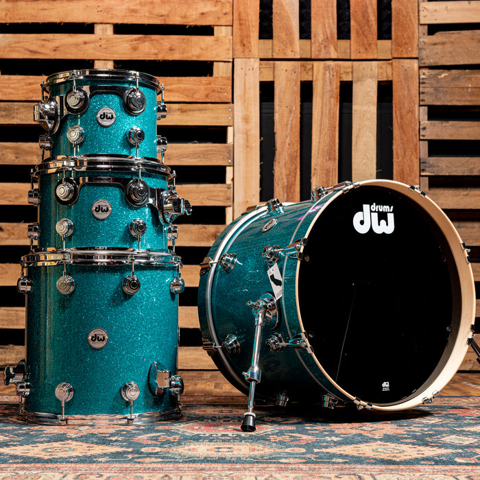 DW Collector's 333 4-pc Maple Shell Pack with 20-Inch Kick - Teal Glass