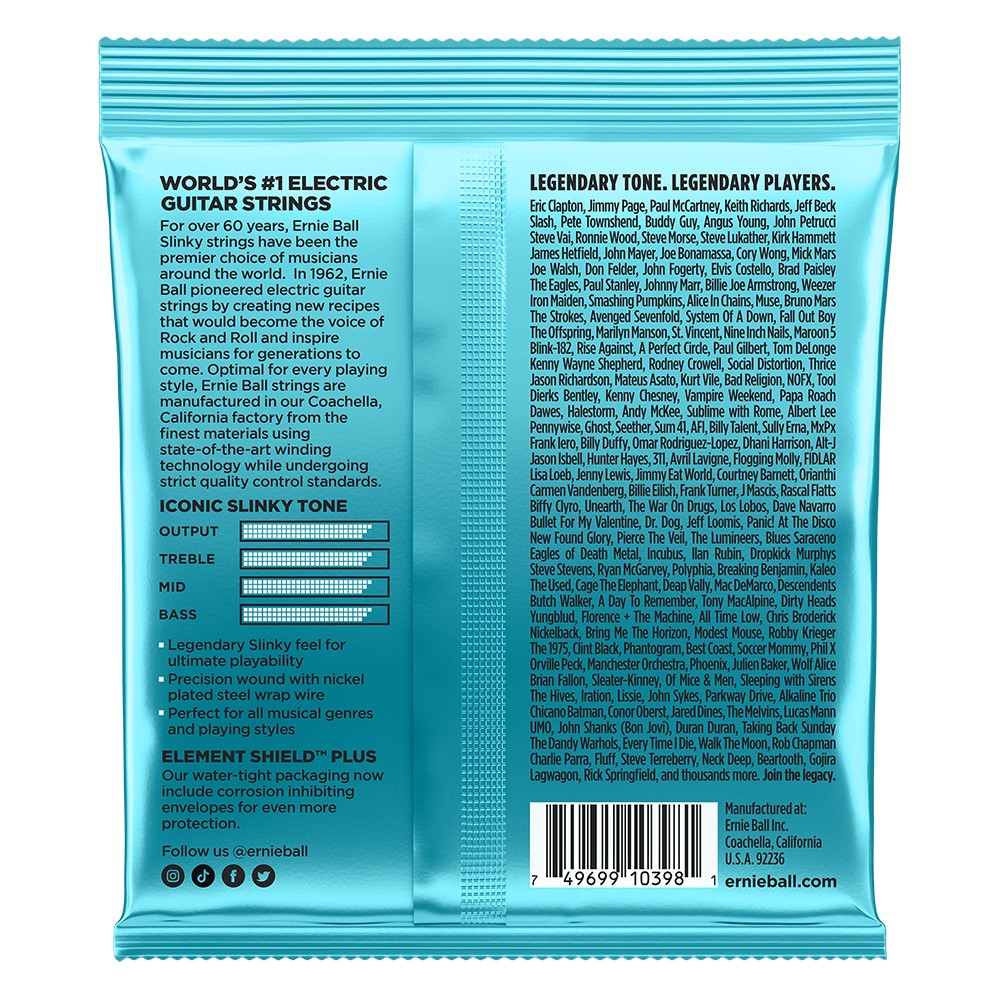 Ernie Ball 2228 Mighty Slinky Nickel Wound Electric Guitar Strings - .0085-.040