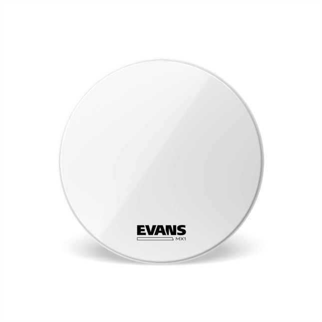 Evans MX1 White Marching Bass Drum Head