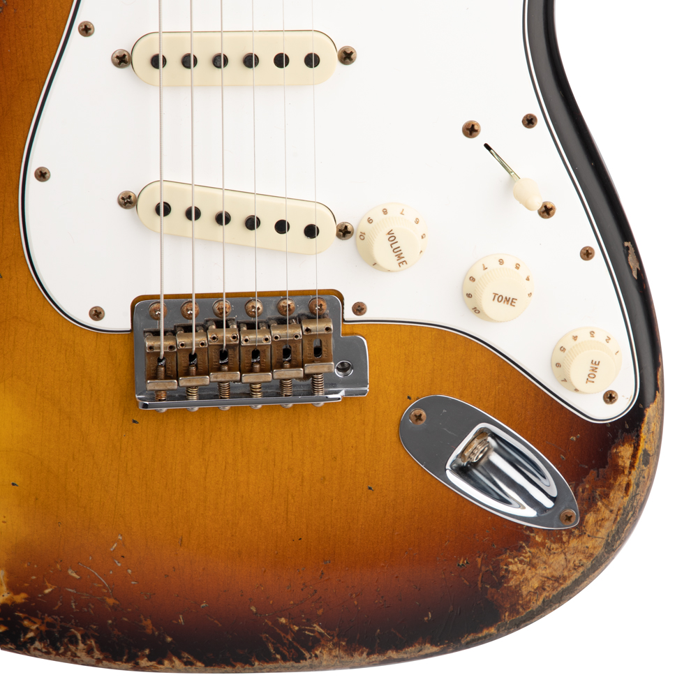 Fender Custom Shop #30 1967 Stratocaster Heavy Relic Electric Guitar - Faded Aged 3-Color Sunburst - #CZ555993