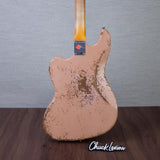 Fender Custom Shop Time Machine Series 1962 Bass VI Super Heavy Relic Electric Bass Guitar - Aged Dirty Shell Pink - #CZ590972