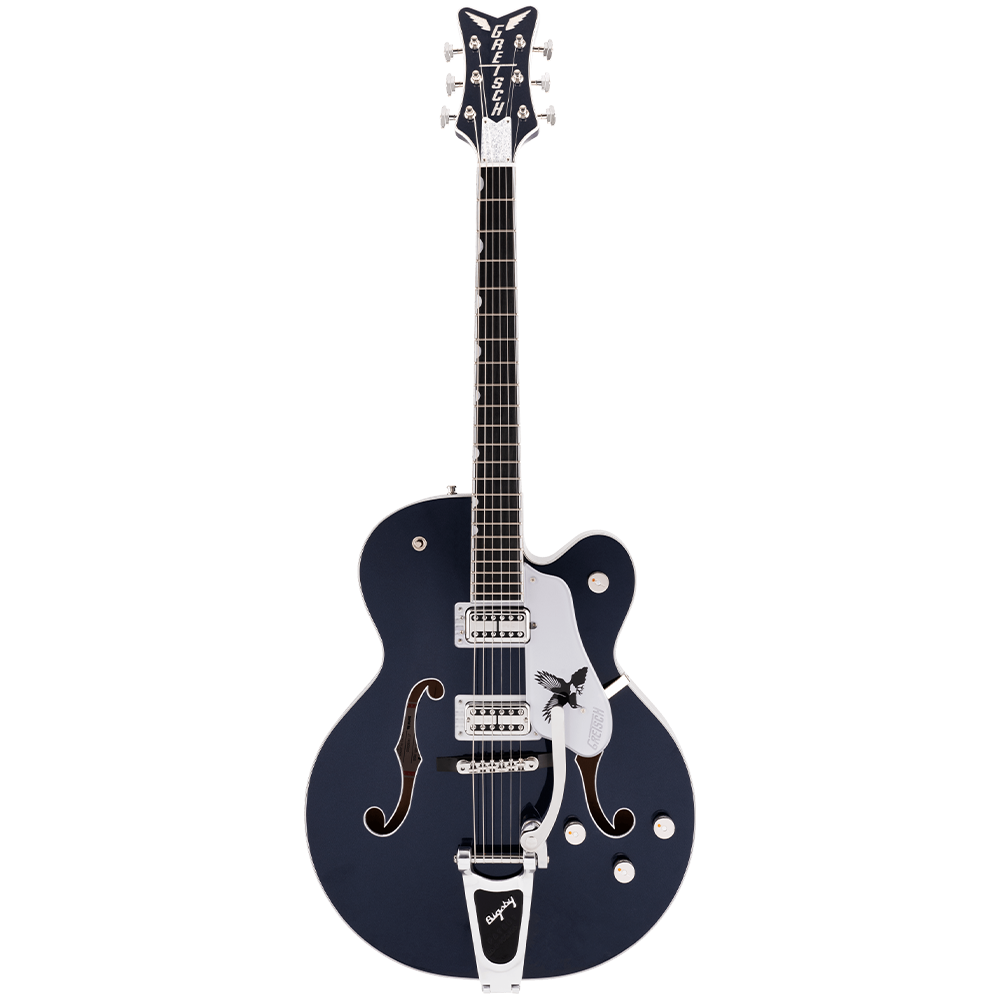 Gretsch G6136T-RR Rich Robinson Signature Magpie With Bigsby®, Ebony Fingerboard - Raven's Breast Blue