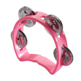 Stagg Plastic Cutaway Mini Tambourine With 4 Jingles - Pink - New,Pink