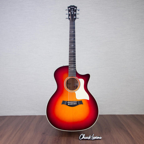 Taylor NAMM 2025 Custom #18 C14ce Lutz Spruce/Figured Big Leaf Grand Auditorium Acoustic Electric Guitar - Desert Dawn - #1203315097