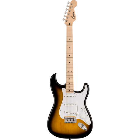 Squier Sonic Stratocaster Pack, Maple Fingerboard, 2-Color Sunburst, Gig Bag, 10G Amplifier - New
