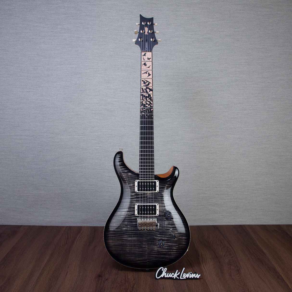 PRS Limited Edition Custom 24 "Birds of a Feather" Electric Guitar - Charcoal Microburst - #0430807
