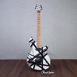EVH Custom Shop Special Edition Wolfgang Stripes Electric Guitar - White/Black Stripes - #WG17574A