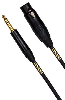 Mogami Gold Balanced XLR Female to 1/4-Inch TRS Male Patch Cable - 3-Foot - Mint, Open Box
