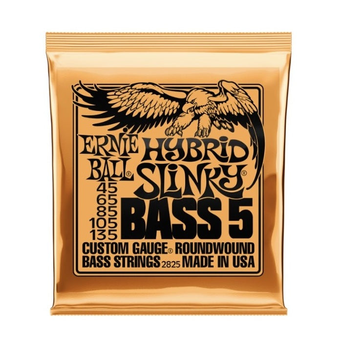 Ernie Ball Hybrid Slinky Nickel Wound 5-String 45-135 Gauge Electric Bass Guitar Strings
