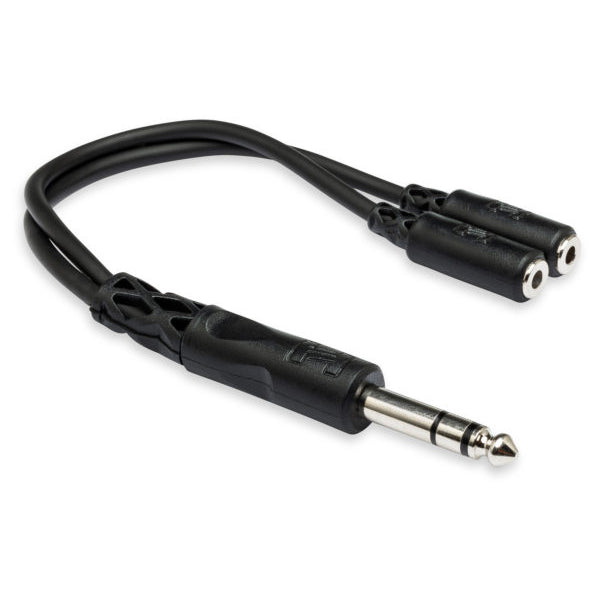 Hosa YMP-234 1/4-Inch TRS to Dual 3.5mm TRSF Y Cable