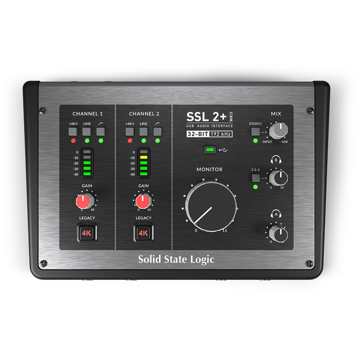 Solid State Logic SSL2+ MKII Audio Interface with Slate ML-1A Modeling Microphone Bundle