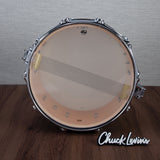 DW 6.5 x 14-Inch Collector's Maple Exotic Series Snare Drum - Natural Lacquer over Twisted Tropical Olive