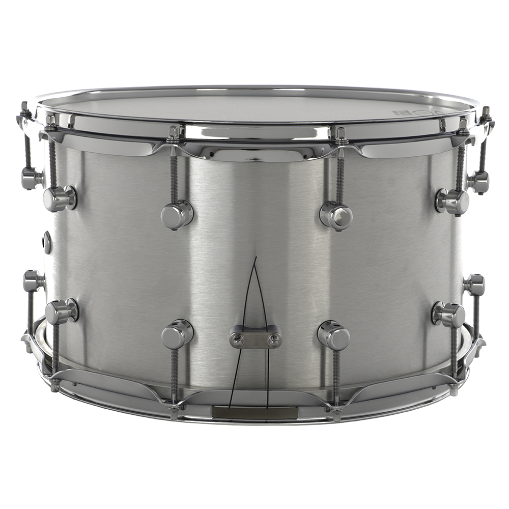 Trick 14" x 8" Aluminum Snare Drum - Raw Polished