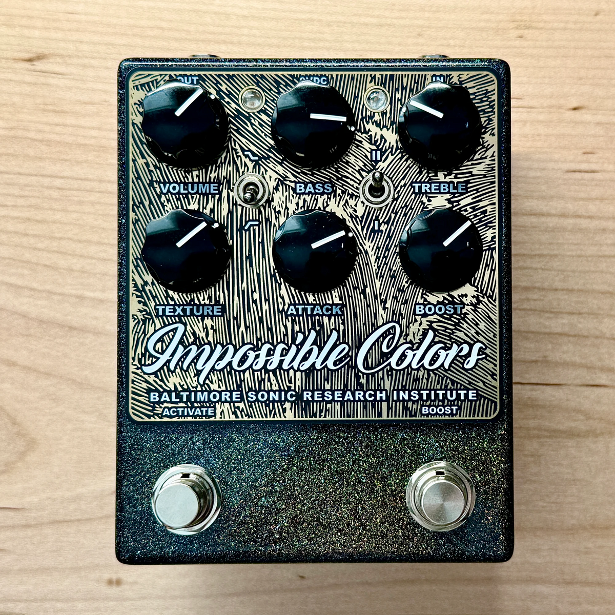 Baltimore Sonic Research Institute Impossible Colors II Transformer Coupled Fuzz Pedal