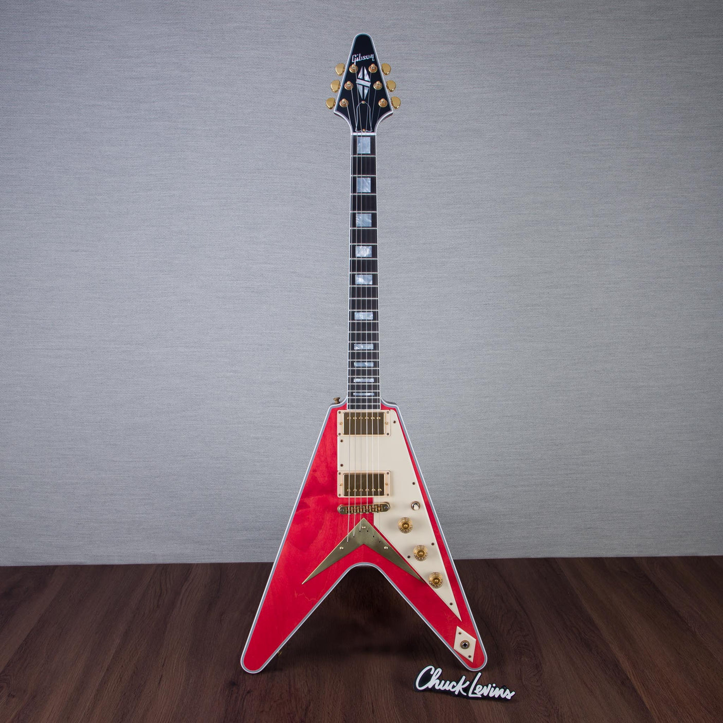Gibson Custom Shop Murphy Lab Flying V, Gold Hardware - Watermelon King/Ultra Light Aged - CHUCKSCLUSIVE - #CS501170