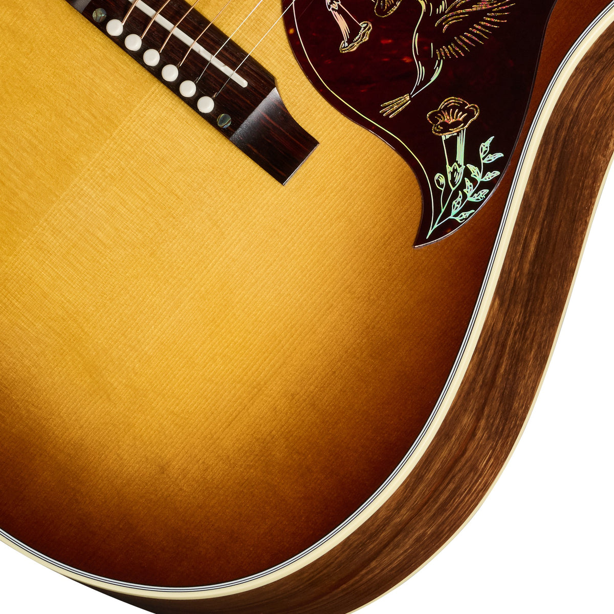 Gibson Custom Shop Hummingbird Elegant Koa Acoustic Electric Guitar - Honey Burst