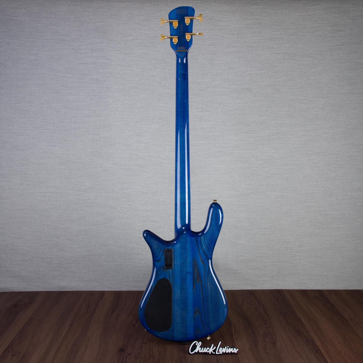 Spector Euro 4 LT Poplar Burl Over Ash Electric Bass Guitar - Faded Light Blue Gloss - CHUCKSCLUSIVE - #]C121NB23311