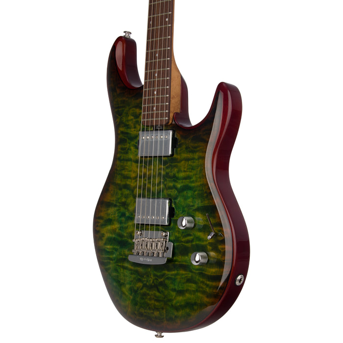 Music Man Steve Lukather Signature Luke III Electric Guitar - Lucsious Green, Quilt Maple Top - New