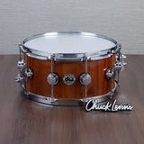 DW 6.5 x 14-Inch Collector's Maple Exotic Series Snare Drum - Natural Lacquer over Koa