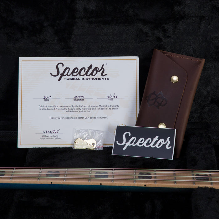 Spector USA Custom NS2 Bass Guitar - Bahama Blue - #1571 - Display Model, Mint