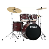 Tama Imperialstar 5-Piece Complete Drum Kit With 22" Kick, Burgundy Walnut