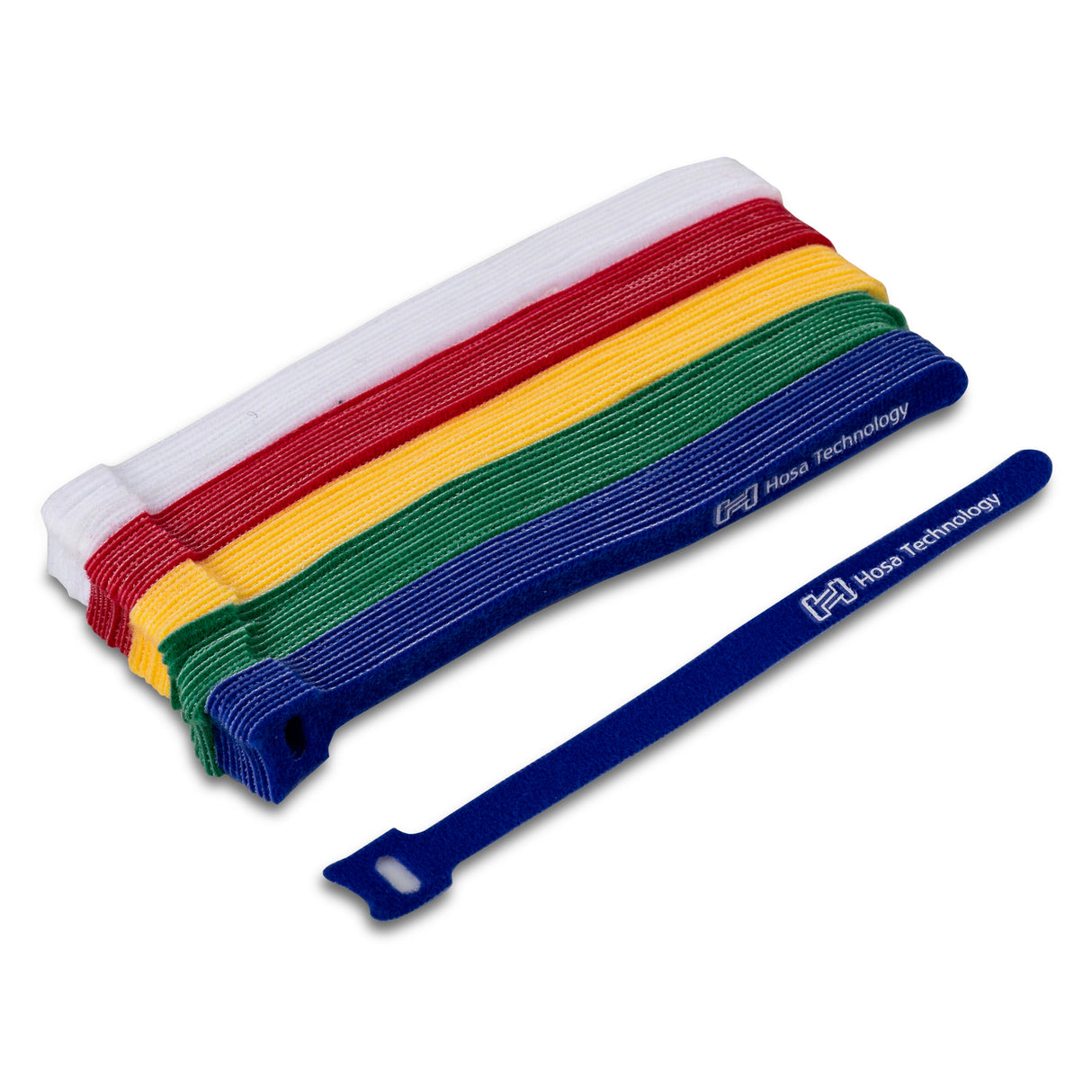 Hosa WTI-508 Hook and Loop Cable Tie Multi Color 50 Pack