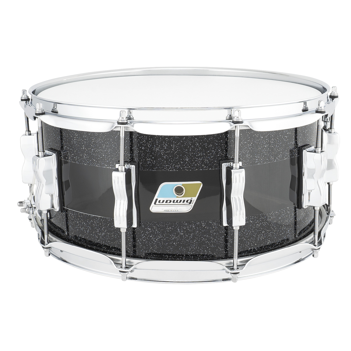 Ludwig VistaLite VL50 6.5x14 50th Anniversary Snare - Black Sparkle/Smoke