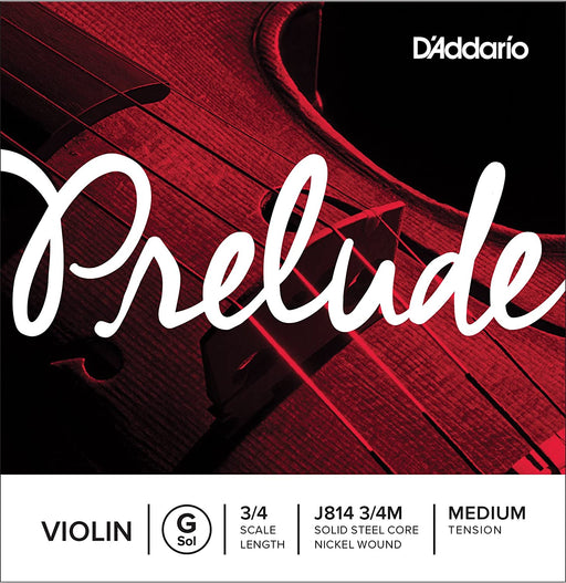 D'Addario Prelude Single E Violin String - 3/4 Scale Medium Tension