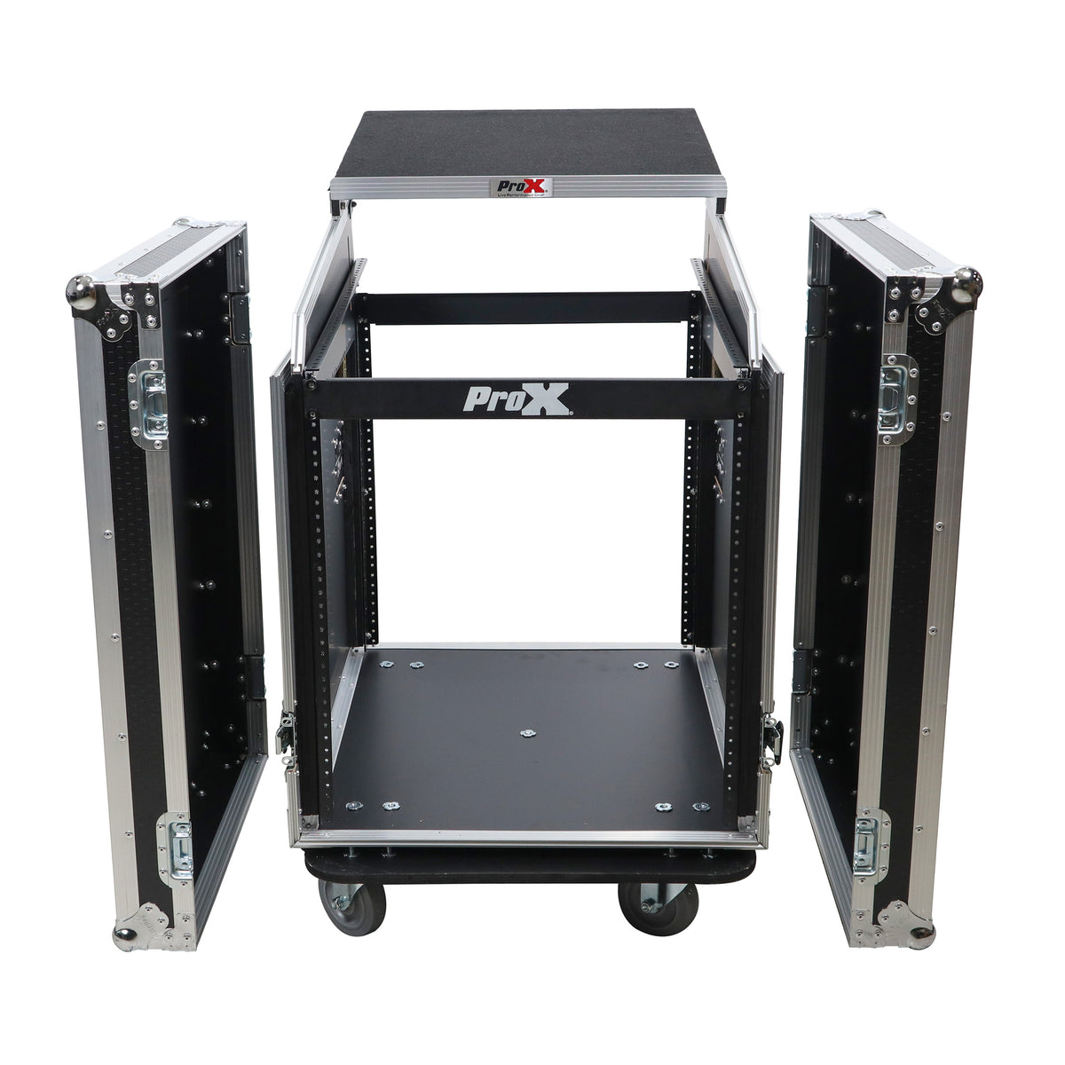 ProX T-12MRSS13ULT 13U Top 12U Front Rack Combo Flight Case with Lapto ...