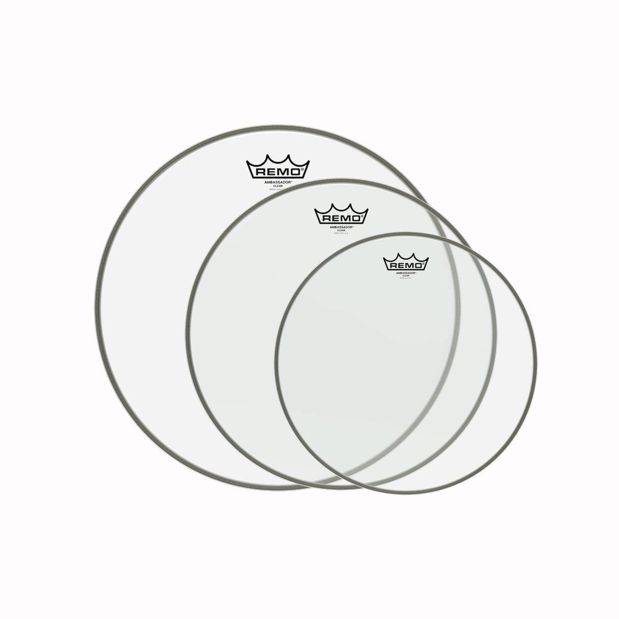 Remo Clear Ambassador Tom Drum Head Pack - 10/12/14-Inch