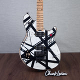 EVH Custom Shop Special Edition Wolfgang Stripes Electric Guitar - White/Black Stripes - #WG17574A