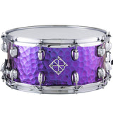 Dixon Cornerstone 6.5x14-Inch Hammered Steel Snare Drum - Purple Titanium