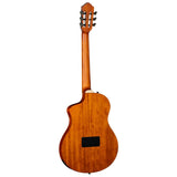 Ortega Tour Player Series Thinline Crossover Nylon String Acoustic Electric - Flamed Maple Blue