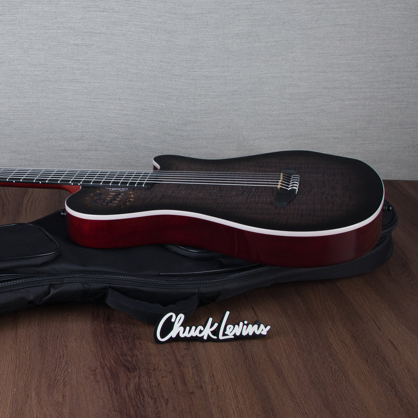 Godin MultiAc Grand Concert SA Nylon String Acoustic-Electric Guitar - Trans Black - CHUCKSCLUSIVE - #25311346