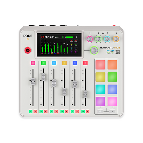 RODE RODECaster Pro II Integrated Audio Production Console - White - Mint, Open Box