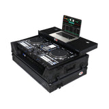 ProX XS-RANESYSONEWLTBLLED Flight Case For RANE SYSTEM ONE Dj Controller Sliding Laptop Shelf & Wheels - Black