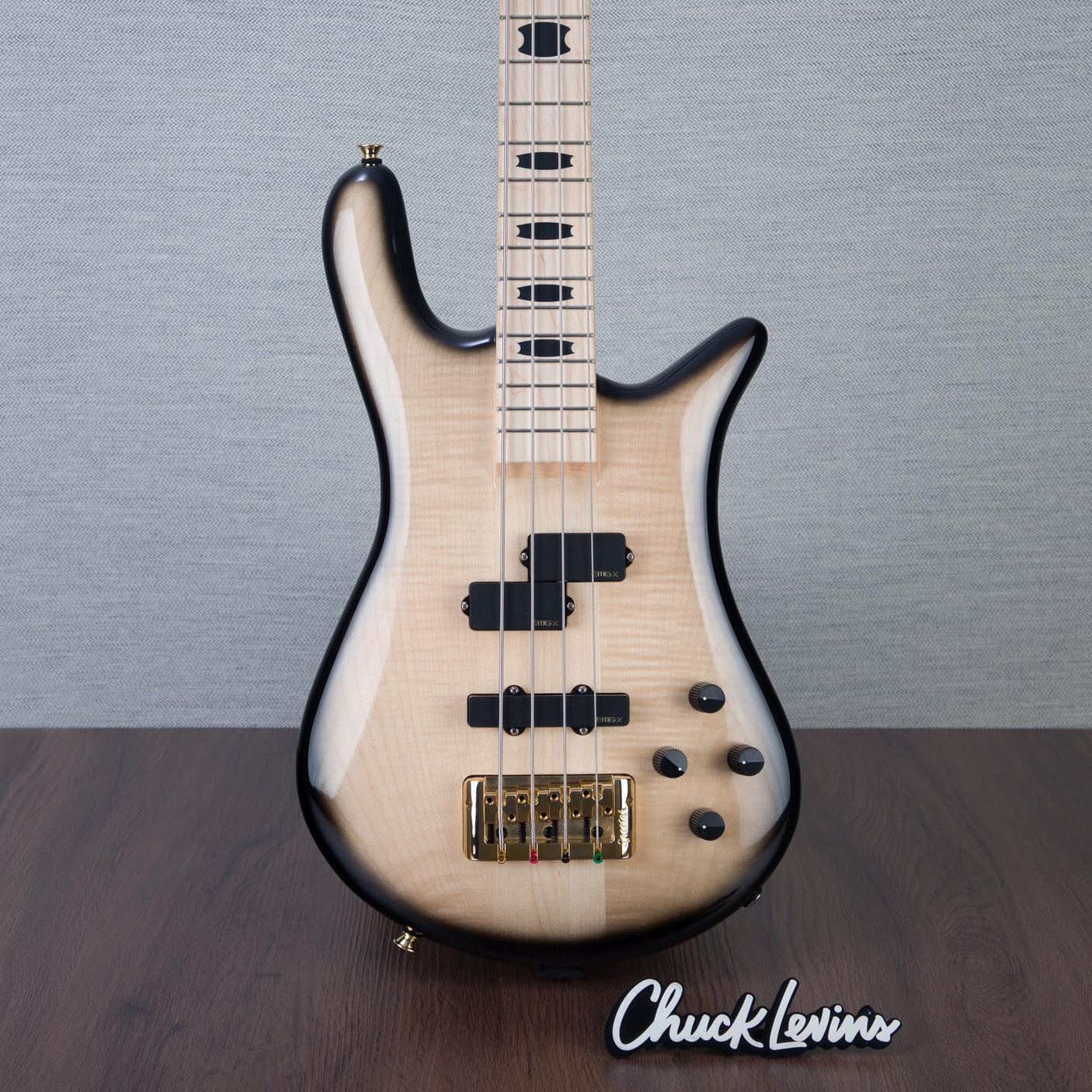 Spector Euro 4 Electric Bass Guitar - Natural Black Burst Gloss - CHUCKSCLUSIVE - #NB22963