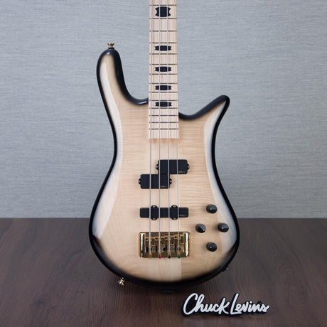 Spector Euro 4 Electric Bass Guitar - Natural Black Burst Gloss - CHUCKSCLUSIVE - #NB22963