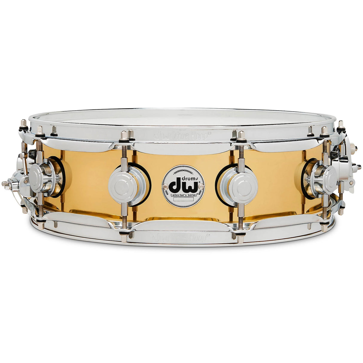 DW Collector's Series 4x14 Polished Bell Brass Snare - Chrome Hardware