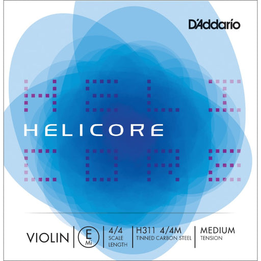 D'Addario Helicore Single E Violin String - 4/4 Scale Medium Tension H3114/4M