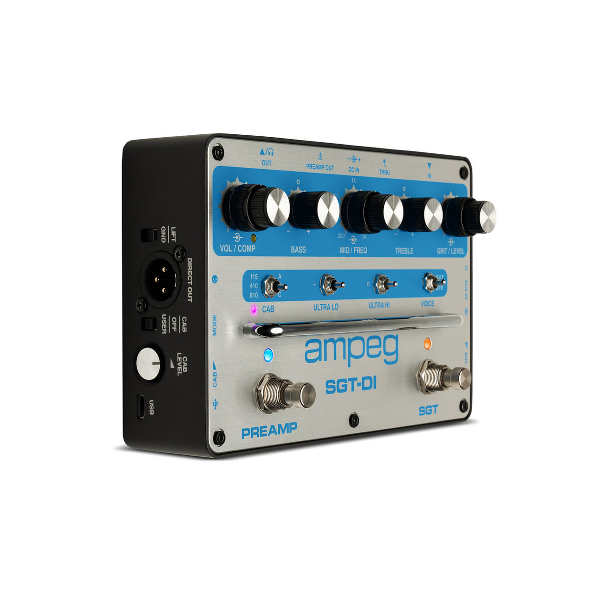 Ampeg SGT-DI Bass Preamp Pedal and DI - Blue Line Anniversary Edition