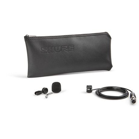 Shure WL185MB/C-TQG Low-profile Cardioid Lavalier Microphone - Black - New