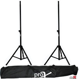 ProX T-SS26P 8-Foot Twin Speaker Stand Set with Carrying Bag