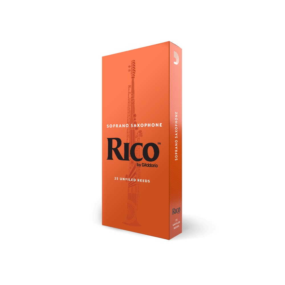 Soprano Sax Reed Rico D'Addario RIA25 Rico Unfiled Soprano Sax Reed 25-Pack – Chuck Levin's ...