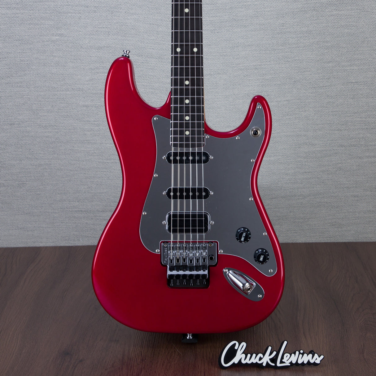 Lerxst Grace Alex Lifeson Signature Electric Guitar with Floyd Rose Signed - Red - #24310787