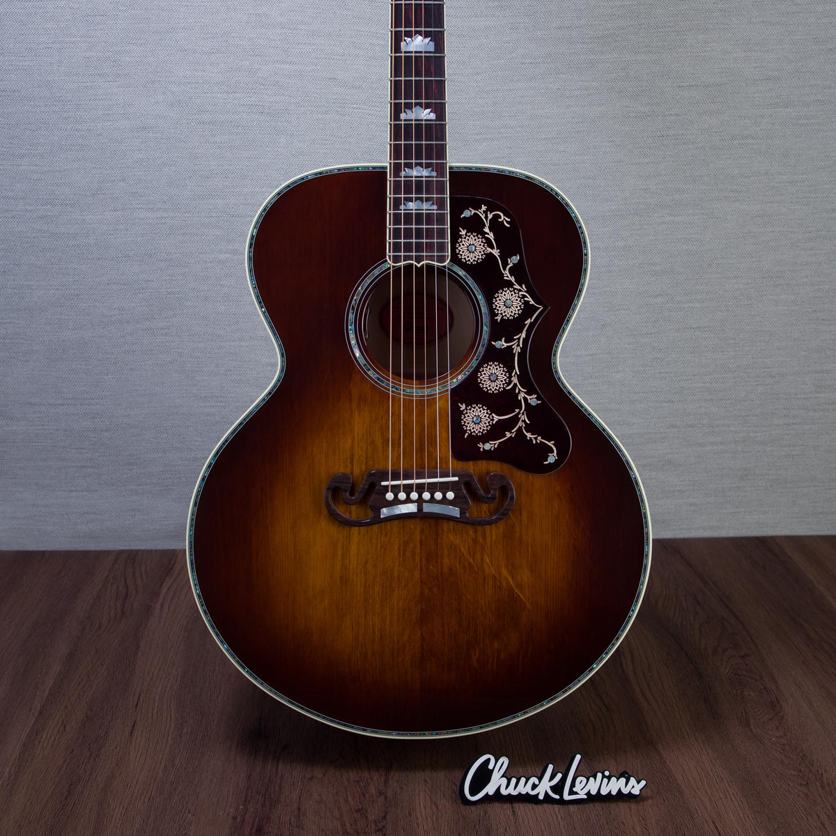 Gibson Limited Edition Custom Shop SJ-200 Anniversary Maple/Bearclaw Sitka Spruce Acoustic Electric Guitar - Cremona Burst - #22176037