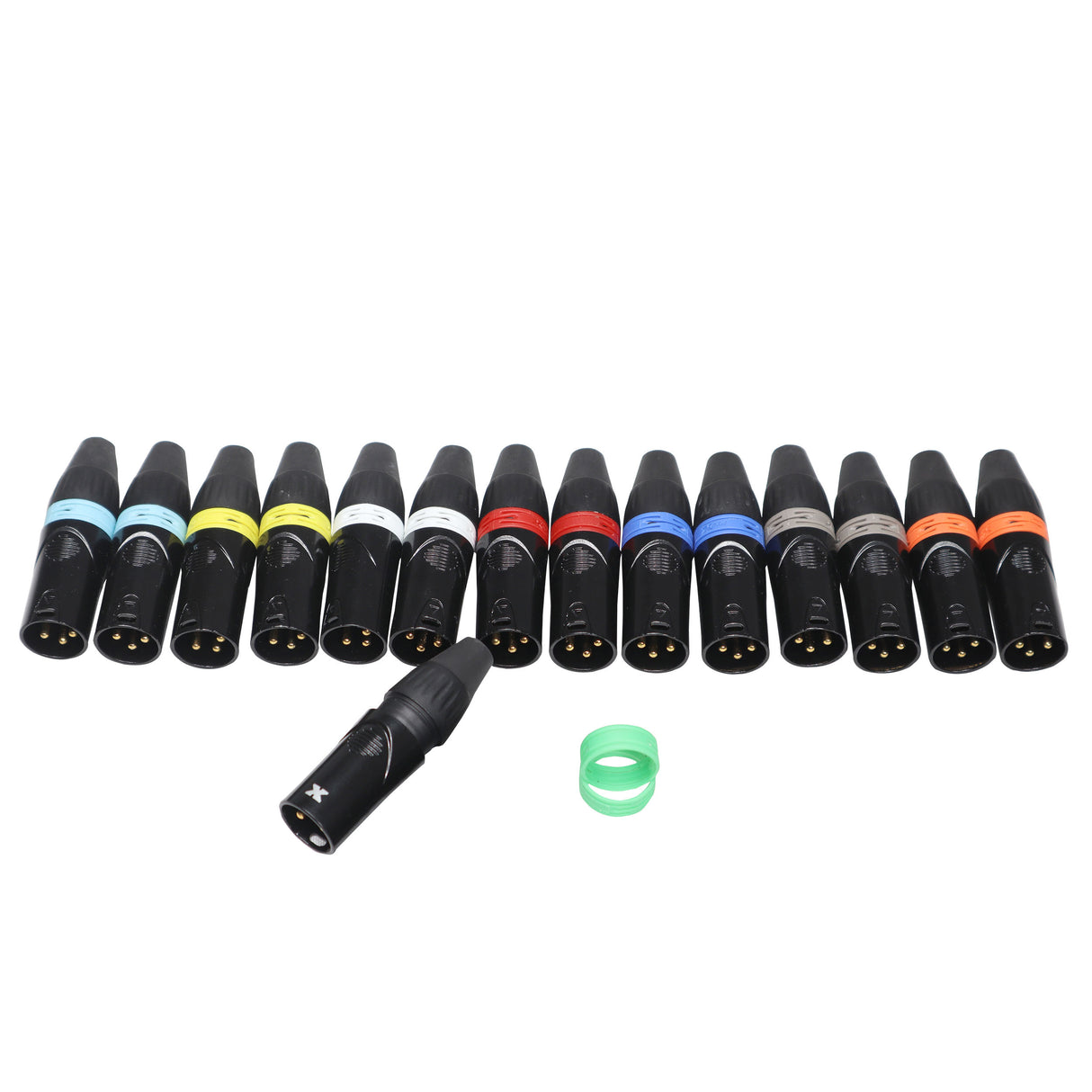 ProX XC-RINGPAK 8 Color Ring Replacements for XLR Cables 16 Pack