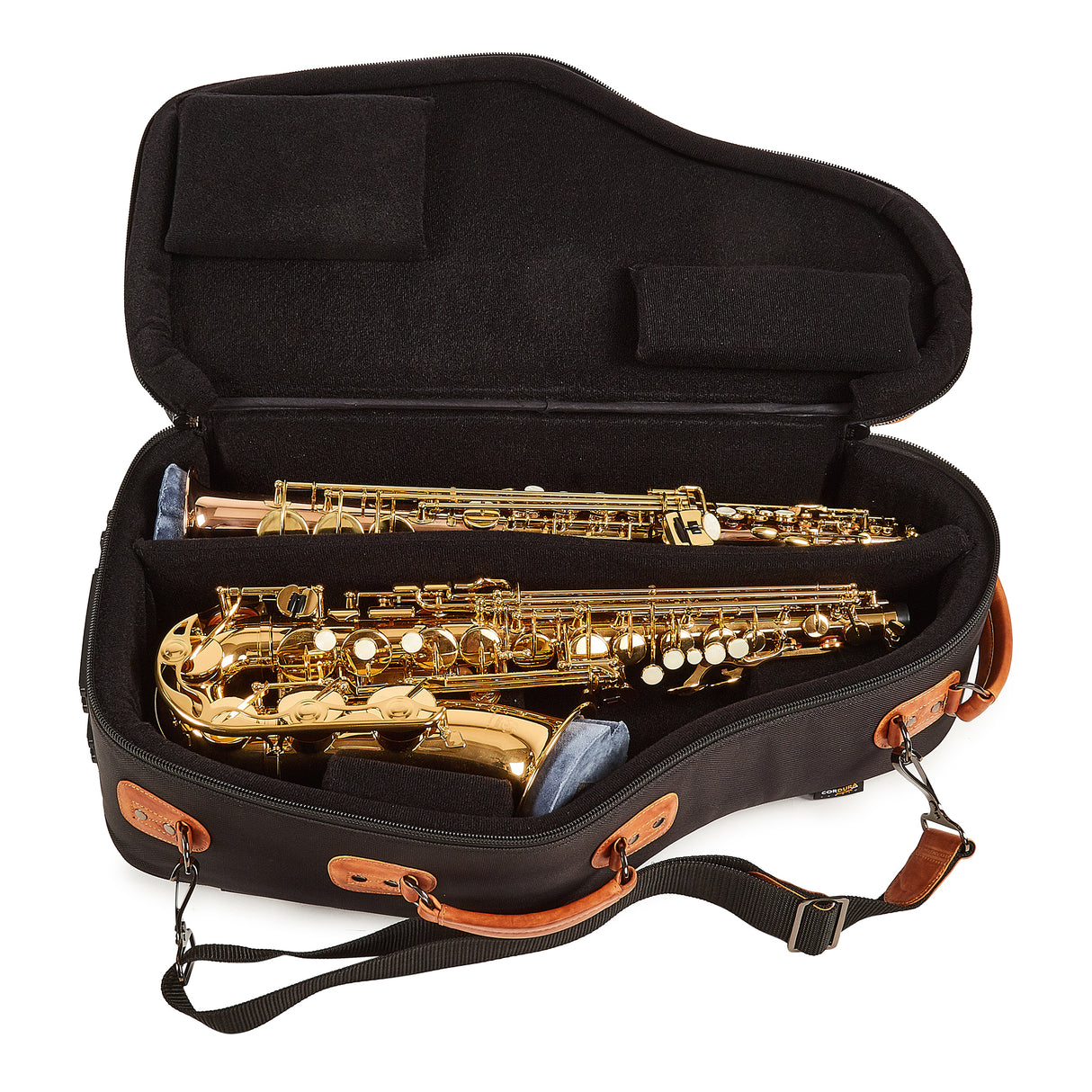 GARD 121-ESK Elite Alto and Soprano Double Saxophone Gig Bag - Black Cordura