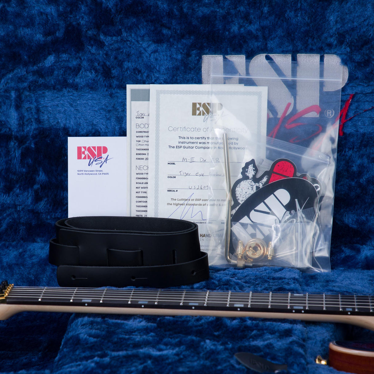 ESP USA M-II DX Electric Guitar - Tiger Eye Sunburst - #US26096